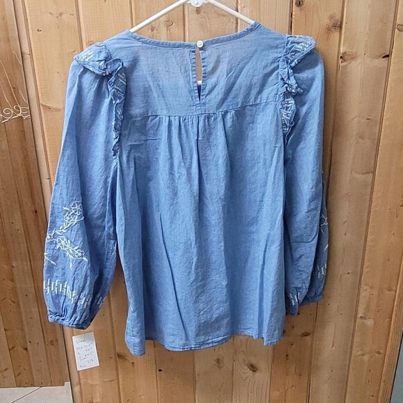 Loft Blouse Bundle Pink Blue | Size Small | Two Pack Casual Workwear - Picture 3 of 7